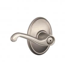 Schlage F40 FLA 619 WKF - Flair Lever with Wakefield Trim Bed and Bath Lock in Satin Nickel