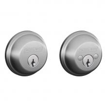 Schlage B62 N V CS 626 - Double Cylinder Light Commercial Deadbolt in Satin Chrome