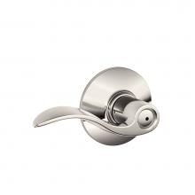 Schlage F40 ACC 618 - Accent Lever Bed and Bath Lock in Polished Nickel