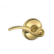 Schlage F40 STA 605 - St. Annes Lever Bed and Bath Lock in Bright Brass