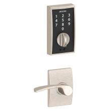 Schlage FBE375 V CEN 619 MER - Touch Keyless Touchscreen Deadbolt with Century Trim and Merano Passage Lever