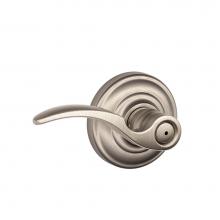 Schlage F40 STA 619 AND - St. Annes Lever with Andover Trim Bed and Bath Lock in Satin Nickel