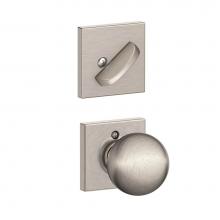 Schlage F59 ORB 619 COL - Interior Handleset Orbit Knob and Interior Single Cylinder Deadbolt Thumbturn with Collins Trim in