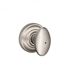 Schlage F40 SIE 619 AND - Siena Knob with Andover Trim Bed and Bath Lock in Satin Nickel