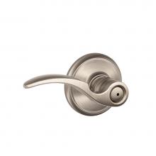 Schlage F40 STA 619 - St. Annes Lever Bed and Bath Lock in Satin Nickel