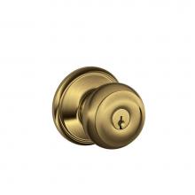 Schlage F51 V GEO 609 - Georgian Knob Keyed Entry Lock