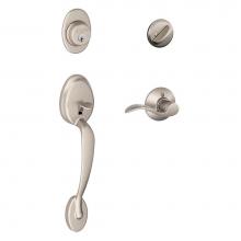 Schlage F60 V PLY 619 ACC - Plymouth Handleset with Single Cylinder Deadbolt and Accent Lever