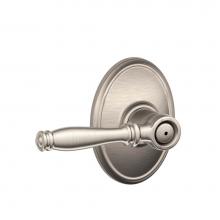 Schlage F40 BIR 619 WKF - Birmingham Lever with Wakefield Trim Bed and Bath Lock in Satin Nickel