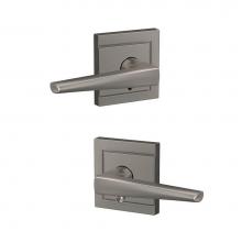 Schlage FC21 ELR 619 ULD - Custom Eller Lever with Upland Trim Hall-Closet and Bed-Bath Lock in Satin Nickel