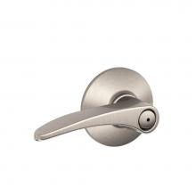 Schlage F40 MNH 619 - Manhattan Lever Bed and Bath Lock in Satin Nickel