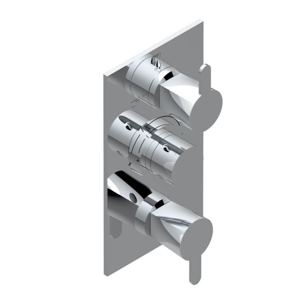 Trim for thg thermostat with 2-way diverter and on/off control, rough part supplied with fixing bo