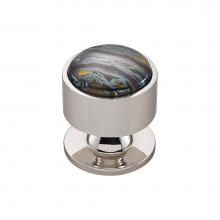 Vesta V7551PN - FireSky Iron Tiger Eye Knob 1 3/8 Inch Polished Nickel Base