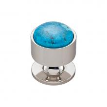 Vesta V7554PN - FireSky Mohave Turquoise Knob 1 3/8 Inch Polished Nickel Base