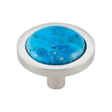 Vesta V7584PN - FireSky Mohave Turquoise Knob 1 9/16 Inch Polished Nickel Base