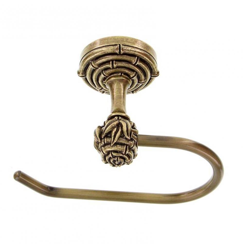 Palmaria, Toilet Paper Holder, Bamboo, French, Antique Brass