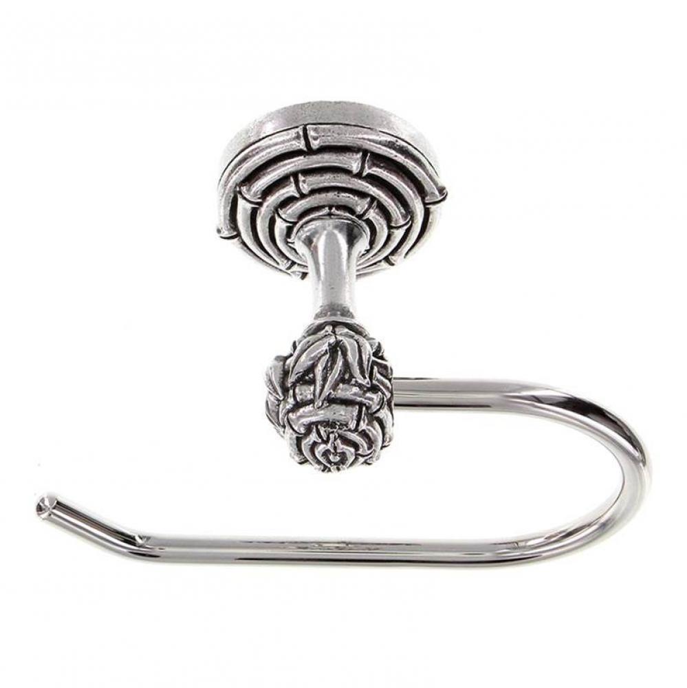 Palmaria, Toilet Paper Holder, Bamboo, French, Vintage Pewter