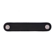 Vicenza Designs K1166-5-SN-BL - San Michele, Pull, Leather, 5 Inch, Black, Satin Nickel