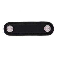 Vicenza Designs K1168-3-SN-BL - Sanzio, Pull, Leather, 3 Inch, Black, Satin Nickel