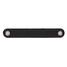 Vicenza Designs K1170-6-SN-BL - Sanzio, Pull, Leather, Lines and Dots, 6 Inch, Black, Satin Nickel
