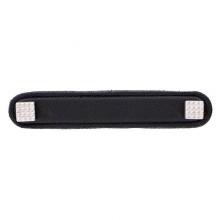 Vicenza Designs K1182-5-SN-BL - Tiziano, Pull, Leather, Square, 5 Inch, Black, Satin Nickel