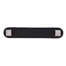 Vicenza Designs K1184-5-SN-BL - Tiziano, Pull, Leather, Half-Cylindrical, 5 Inch, Black, Satin Nickel