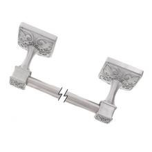 Vicenza Designs TB8013-18-SN - Fleur de Lis, Towel Bar, 18 Inch, Satin Nickel