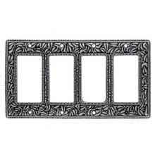 Vicenza Designs WP7016-VP - San Michele, Wall Plate, Quad Dimmer, Vintage Pewter