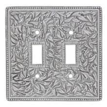 Vicenza Designs WPJ7006-SN - San Michele, Wall Plate, Jumbo, Double Toggle, Satin Nickel