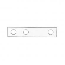 Vola 5003-16 - 3-hole plate- 2-3/8'' x 9'', hole dia. L to R: 1-1/2'',