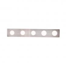 Vola 5005-16 - 5-hole plate- 2-3/8'' x 9'', hole dia. L to R: 1-1/2'',