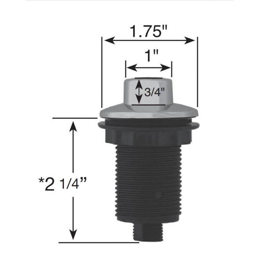 Air Switch Dome Style - 2-Plug - Chrome