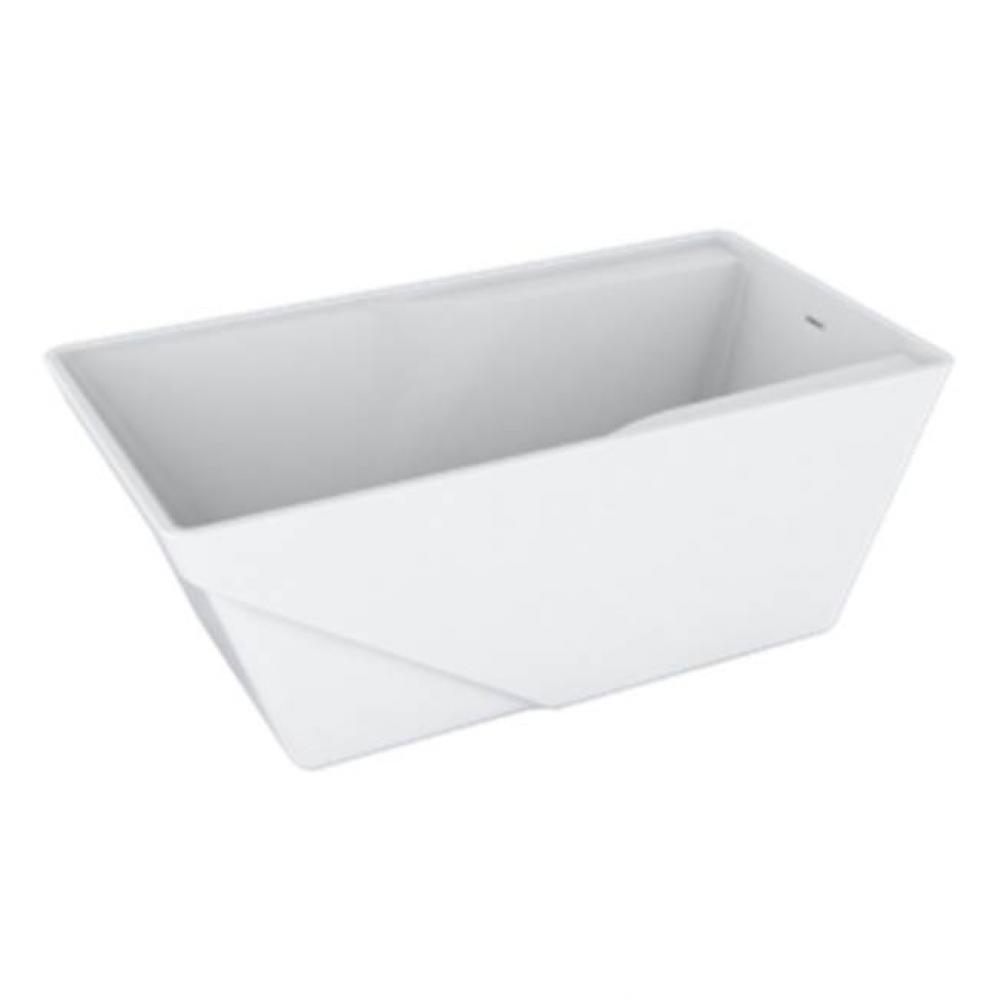 Axer White Tub 60 X 32 X 23 3/4 Nickel Ovf- Spkrs+Chromo