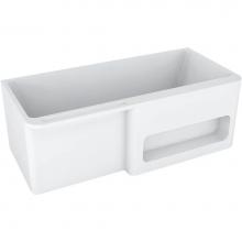 Zitta TBS6731FA001 - Bosca White Tub 67''X 31 1/2''X23 5/8'' With Chrome Waste & Over