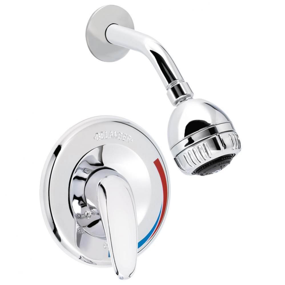 Shower Faucet Cp, Sgl Lever Solid Hdle&Pres/Bal