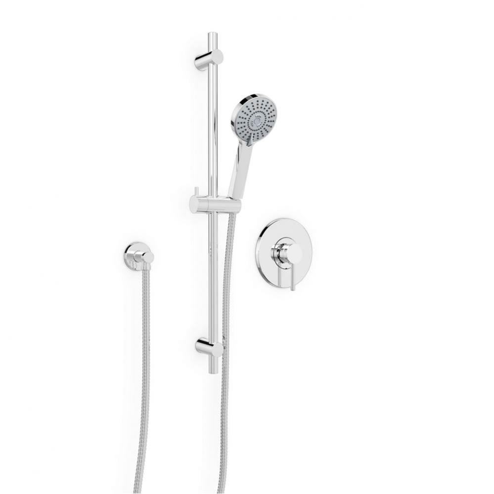 Pb Shower Faucet Cp W/Sliding Bar