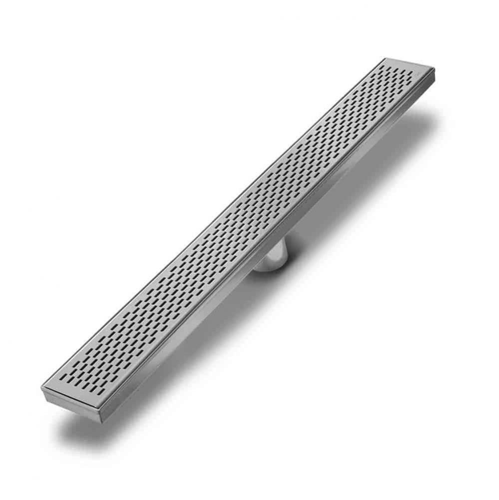 Delmar Series. Standard length linear drain. Delta Line linear drain 58'' x 3 3/8'&