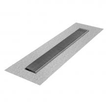 QM Drain 33.700.28F ST - Delmar Series. 28'' Standard length Flange Edge linear drain. Wedgewire Line. Satin