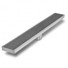 QM Drain 33.700.07 P - Delmar Series. Standard length linear drain. Wedgewire line 58'' x 3 3/8''.  P