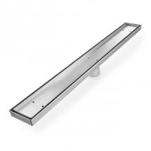 QM Drain 33.500.07 F - Delmar Series.Flange Edge Base. Mist (Tile-In) linear drain 58'' x 3 3/8''. Sa