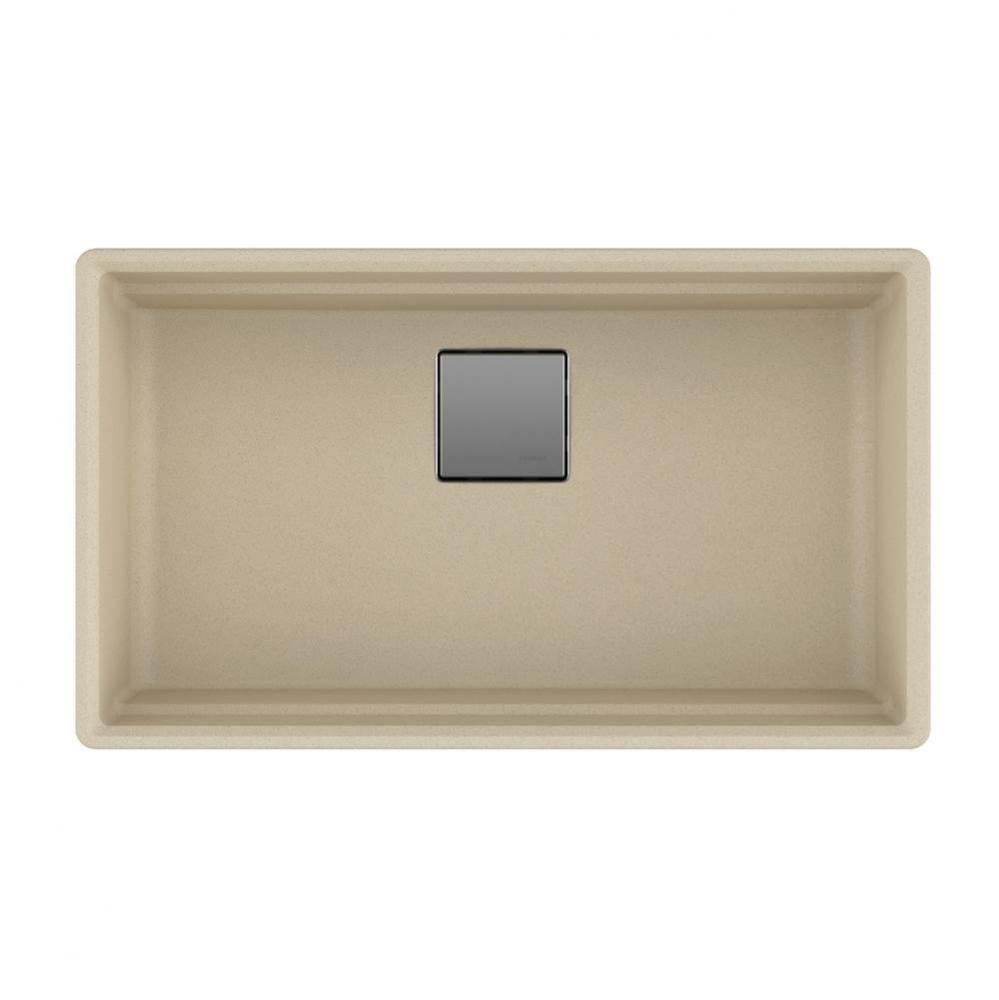 Peak 32.0-in. x 18.8-in. Mocha Granite Undermount Single Bowl Kitchen Sink - PKG110-31ES