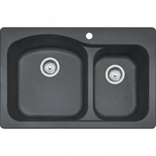 Franke Residential Canada DIG62F91-GRA-CA - Gravity  Granite - Dual Mount Sink Double- Graphite