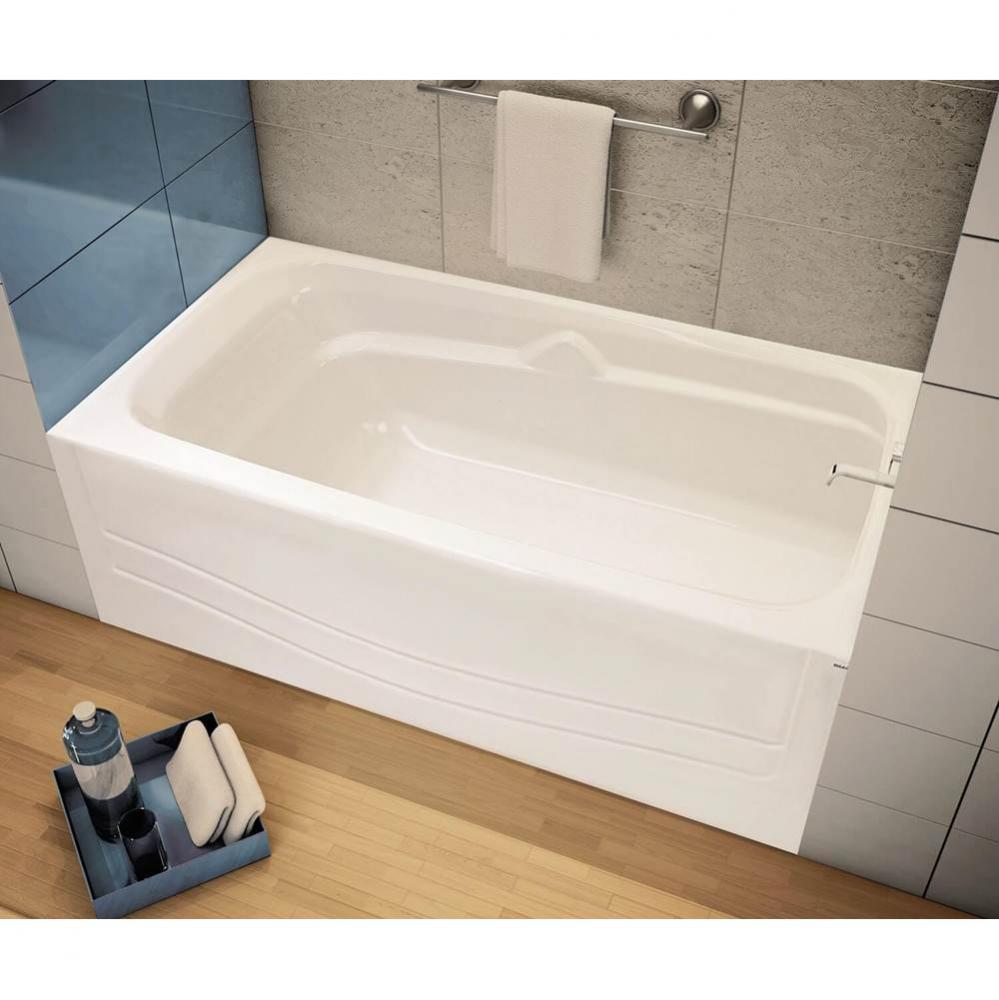 Avenue 59.875 in. x 30 in. Alcove Bathtub with Whirlpool System Left Drain in Thunder Grey