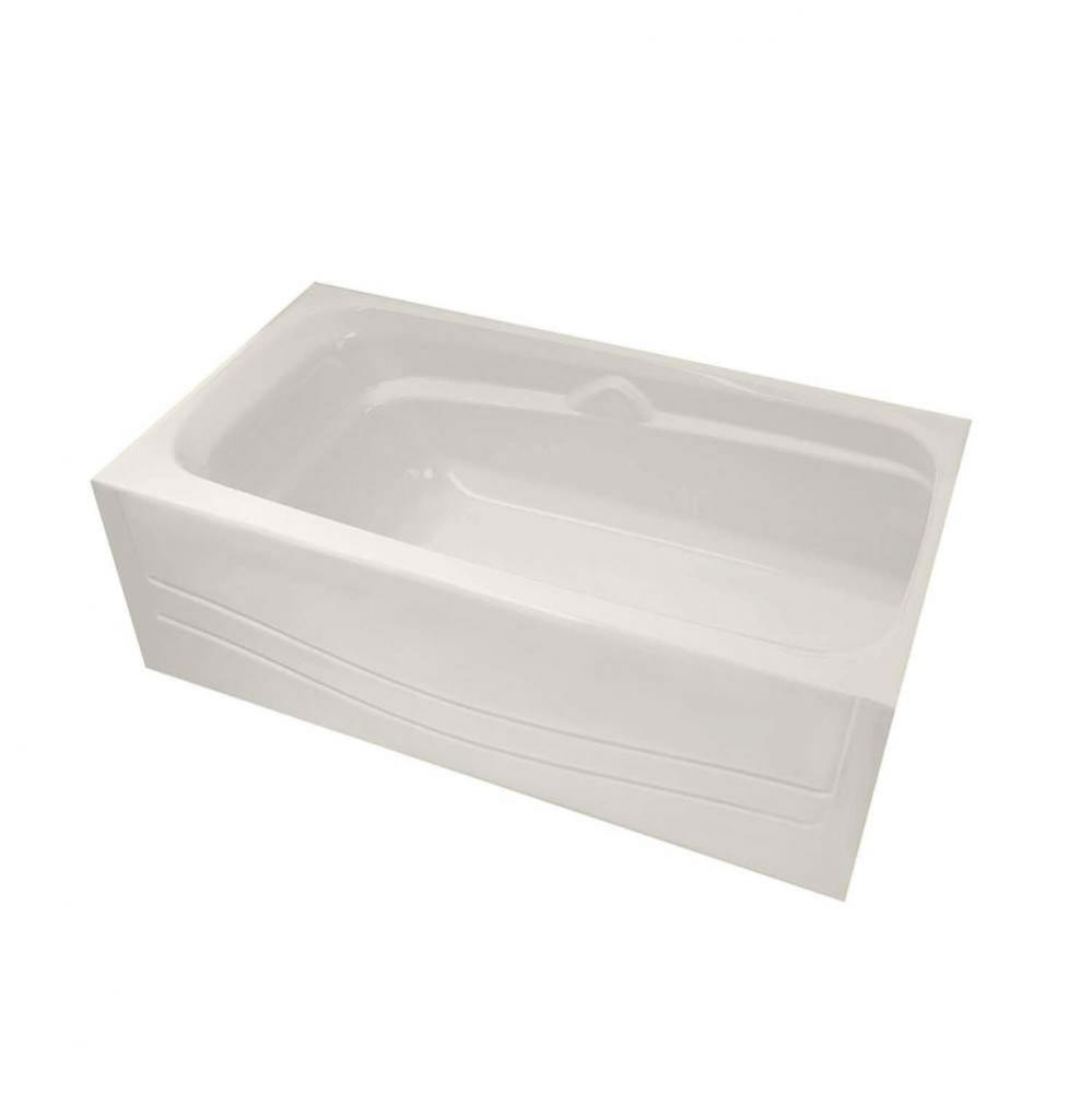 Avenue 59.875 in. x 30 in. Alcove Bathtub with Whirlpool System Right Drain in Biscuit