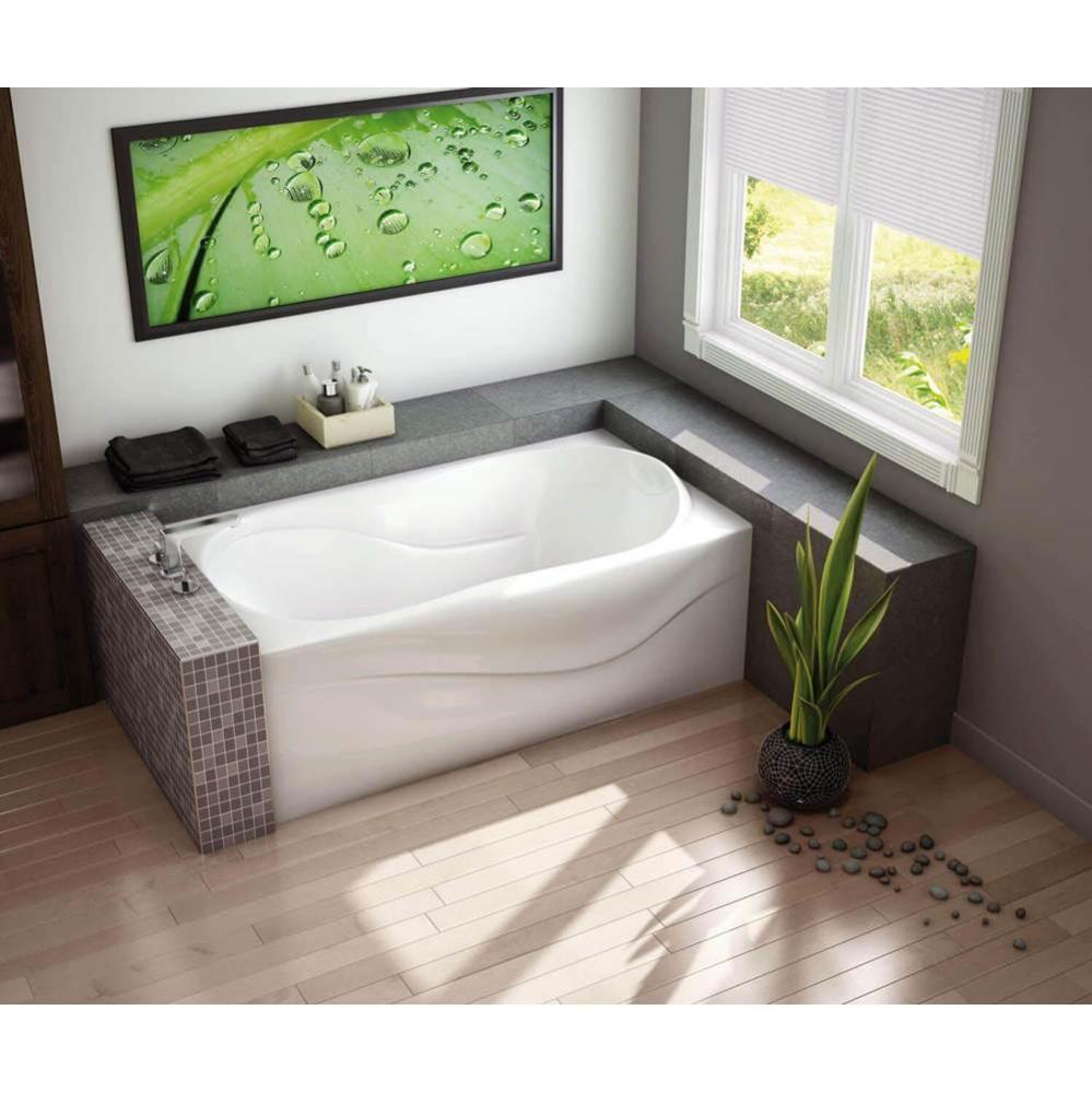 Vichy 59.875 in. x 33.375 in. Alcove Bathtub with Whirlpool System Right Drain in White