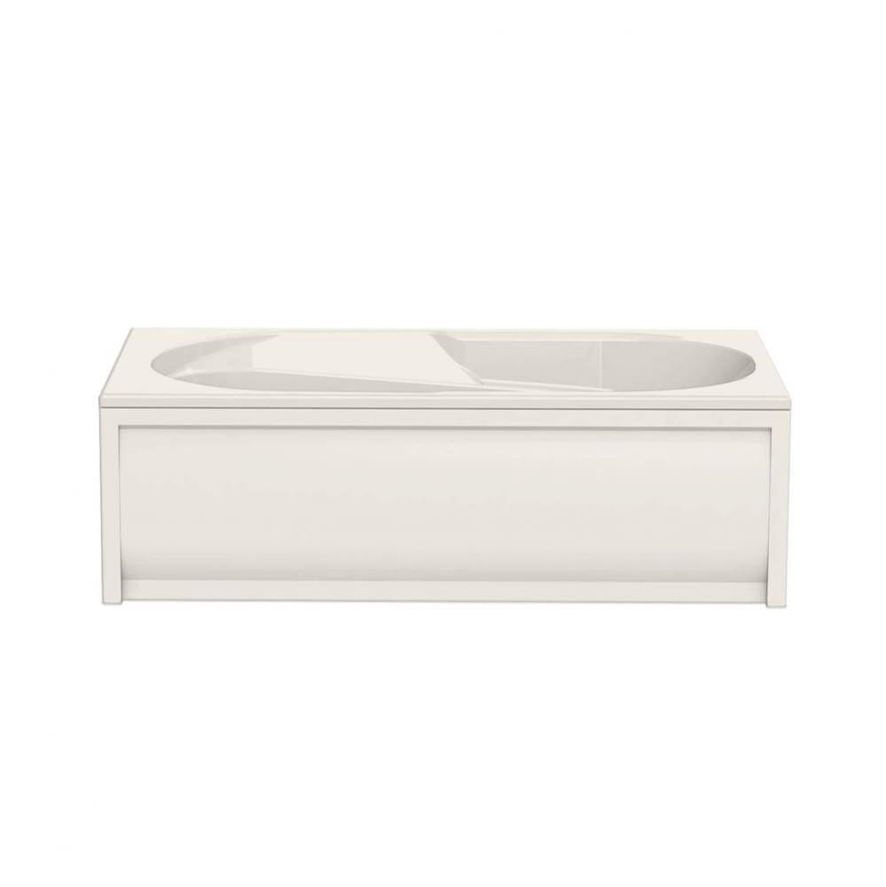 Baccarat 71.5 in. x 35.625 in. Alcove Bathtub with Whirlpool System End Drain in Biscuit