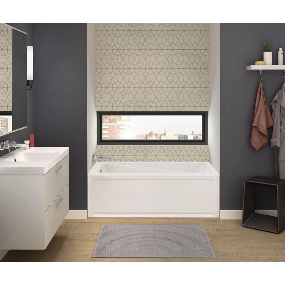 New Town IFS 59.75 in. x 32 in. Alcove Bathtub with 10 microjets System Right Drain in White