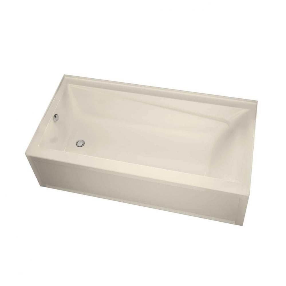 Exhibit IFS AFR 59.75 in. x 30 in. Alcove Bathtub with Whirlpool System Right Drain in Bone