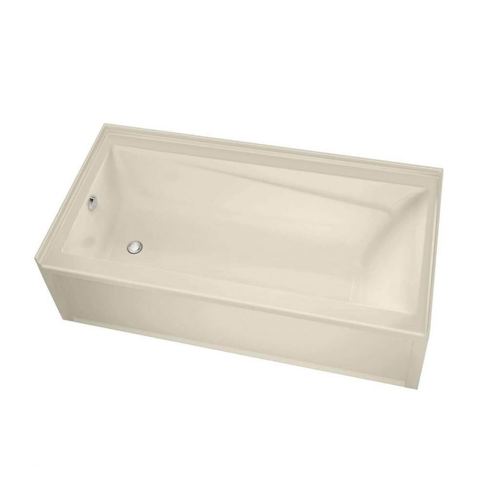 Exhibit IFS AFR DTF 59.75 in. x 31.875 in. Alcove Bathtub with Whirlpool System Left Drain in Bone