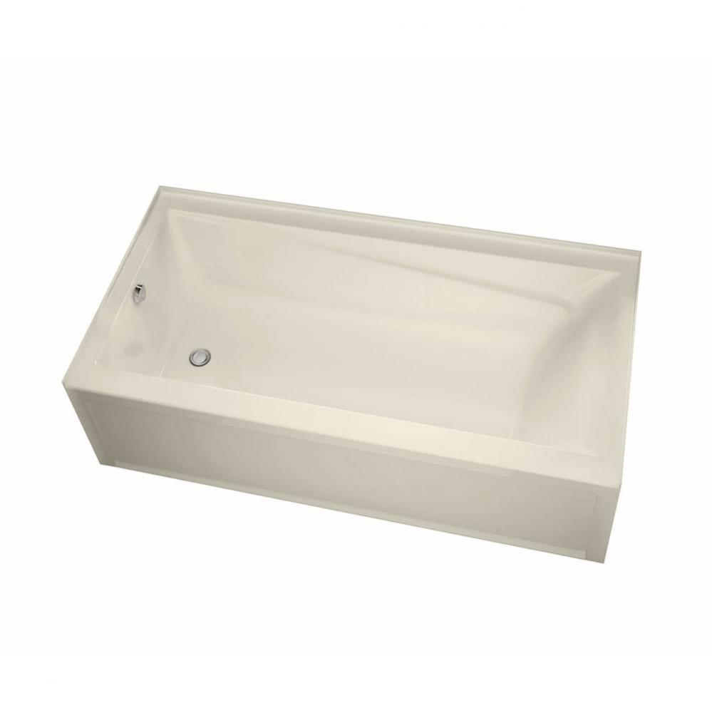 Exhibit IFS 65.875 in. x 36 in. Alcove Bathtub with Whirlpool System Left Drain in Bone