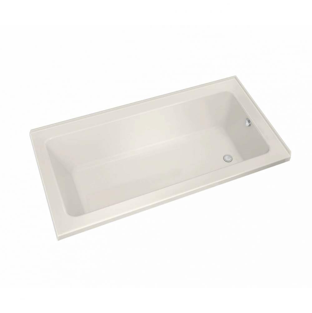 Pose IF 59.625 in. x 31.625 in. Corner Bathtub with Whirlpool System Left Drain in Biscuit